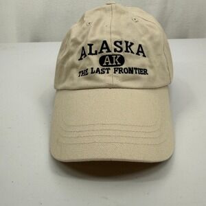 Prairie Mountain Alaska Baseball Hat Unisex OSFM Tan Embroidered Dad Cap